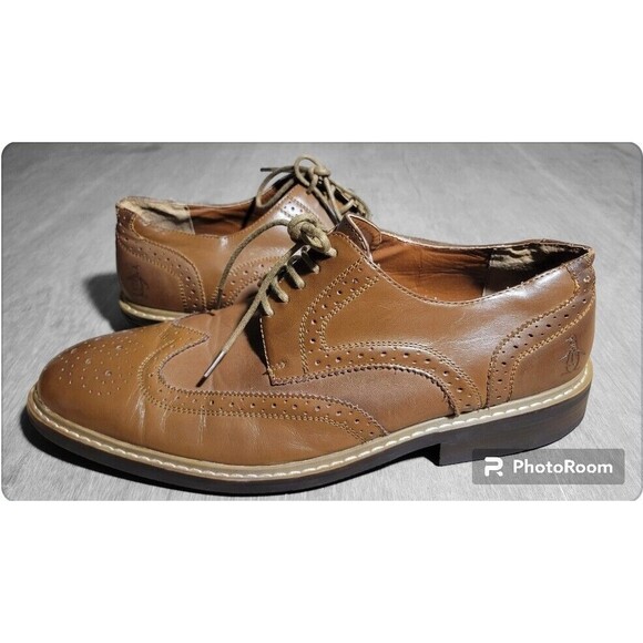 Penguin Oxford by Munsingwear Welton Lace-Up Leather Upper Size 11.5 Men's Shoes - Picture 1 of 11
